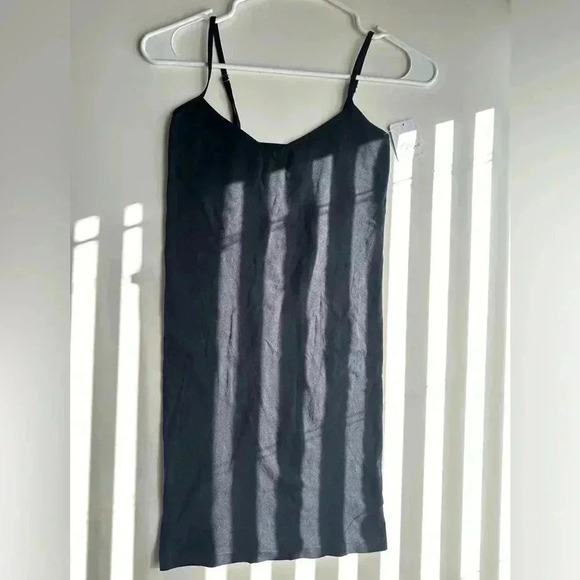 NWT Free People Seamless Mini Slip Black Dress, Size XS/S - Picture 2 of 6